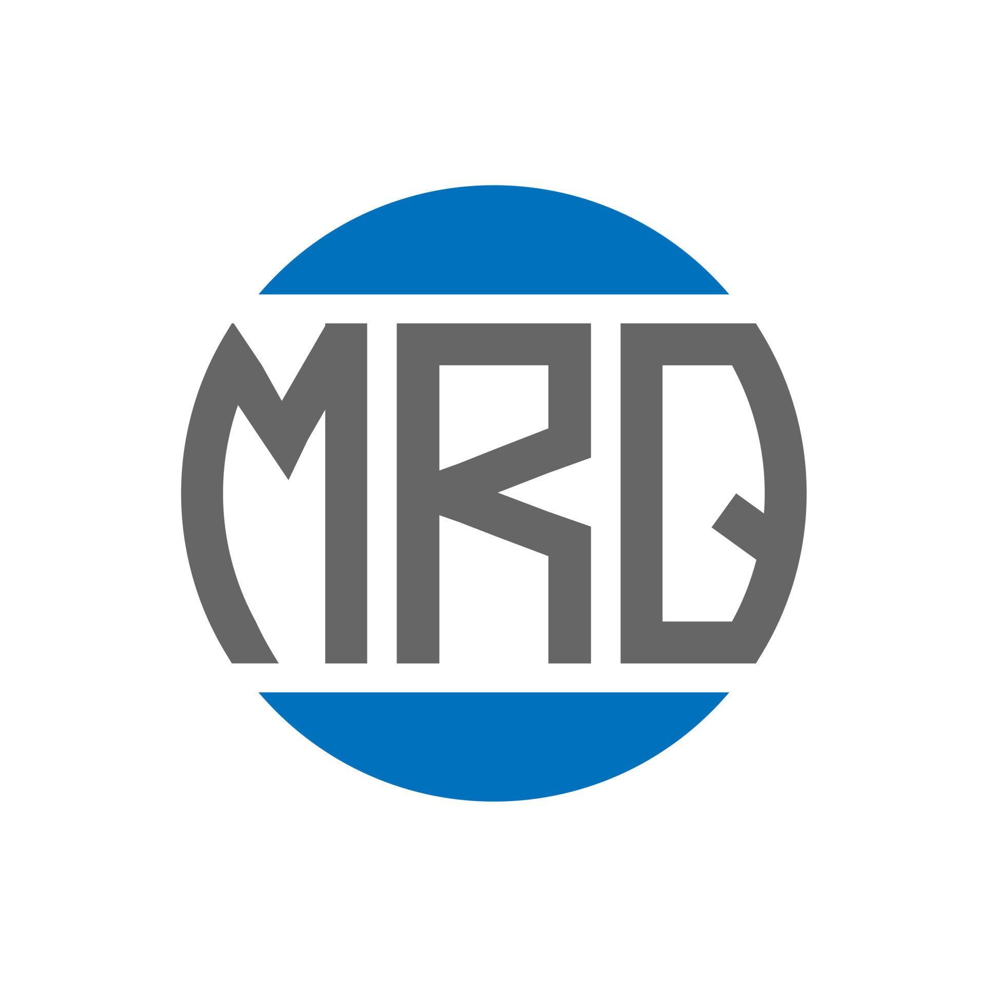 MRQ letter logo design on white background. MRQ creative initials