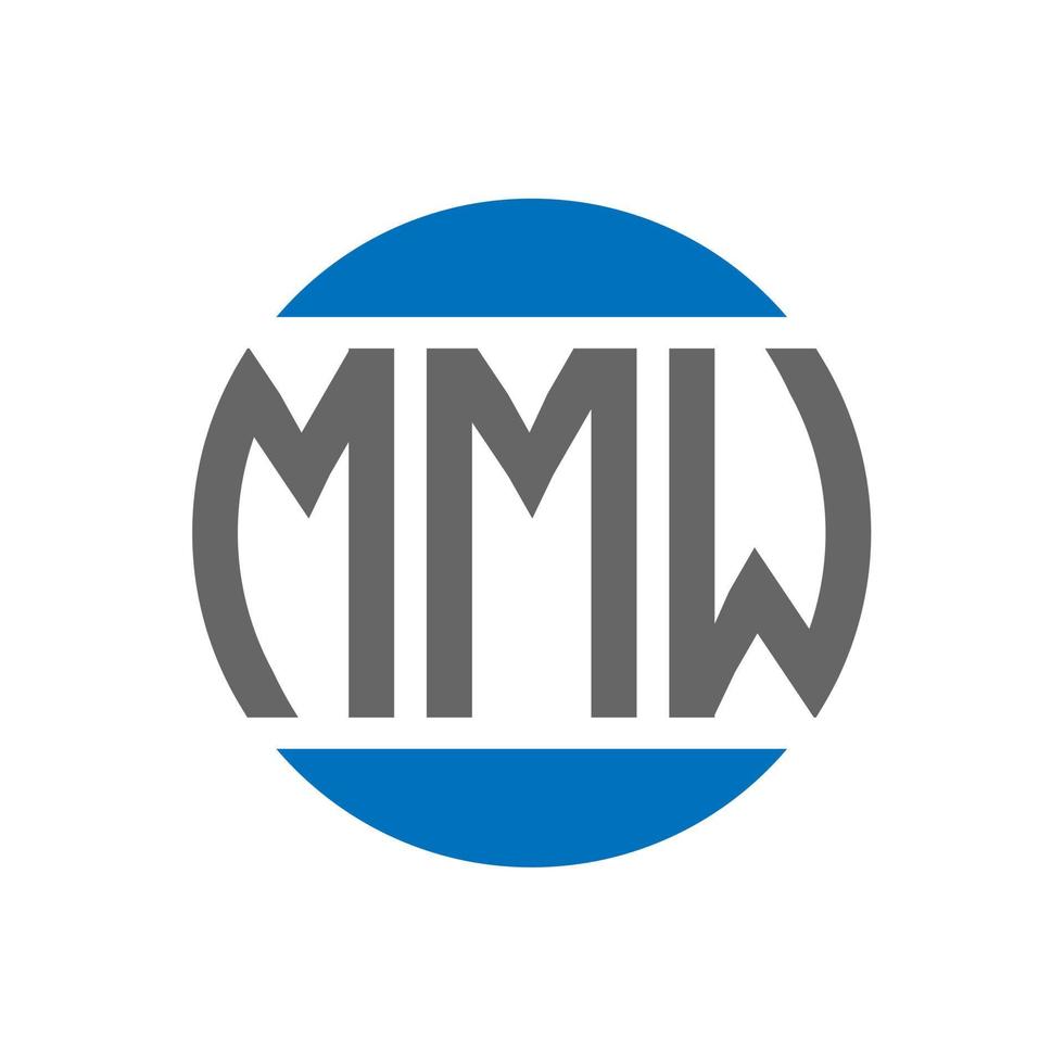 MMW letter logo design on white background. MMW creative initials circle logo concept. MMW letter design. vector
