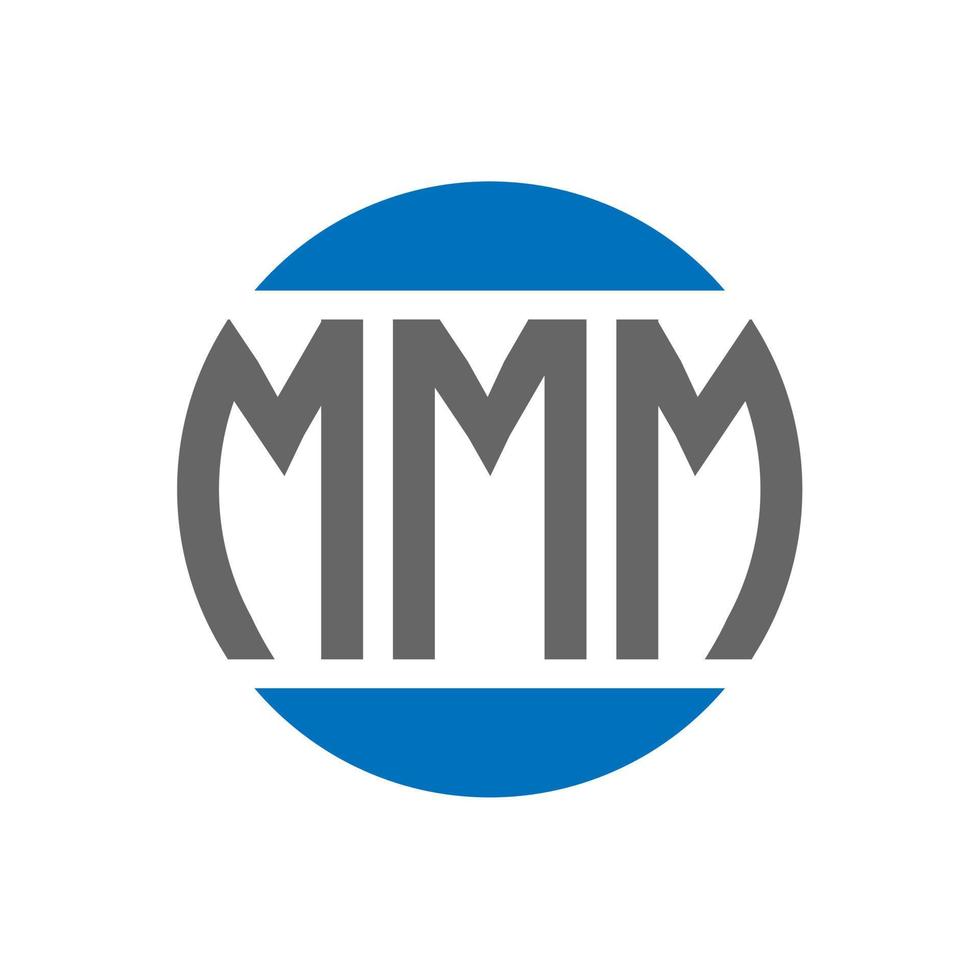 MMM letter logo design on white background. MMM creative initials circle logo concept. MMM letter design. vector