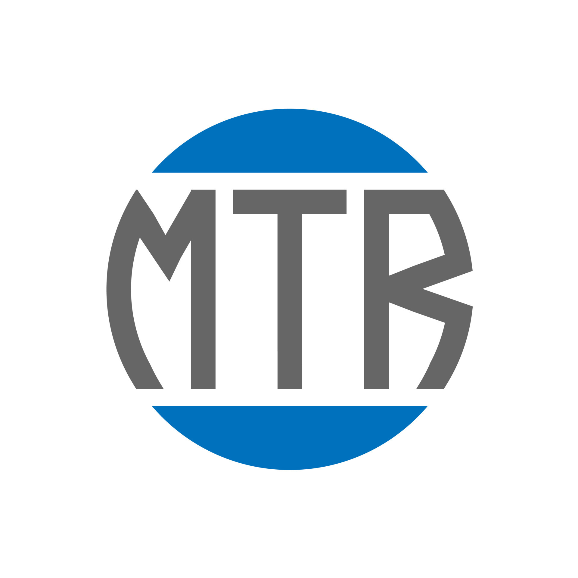 diseño de logotipo de letra mtr sobre fondo blanco. concepto de