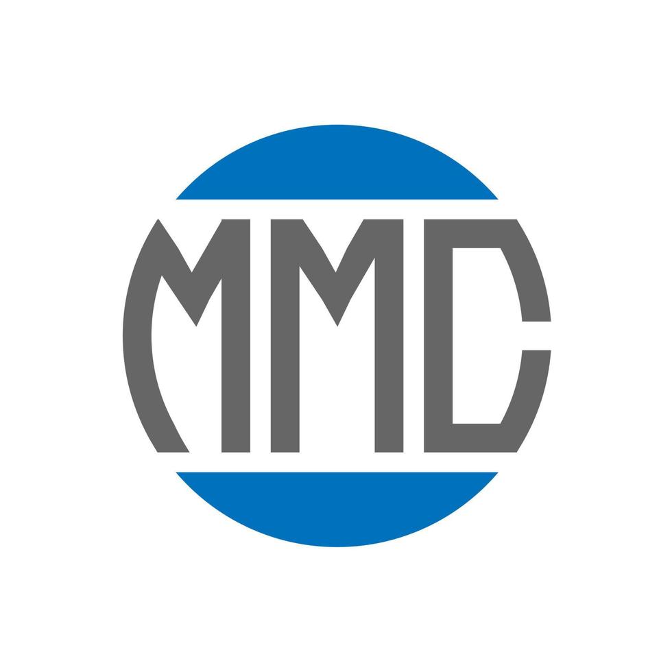 MMC letter logo design on white background. MMC creative initials circle logo concept. MMC letter design. vector