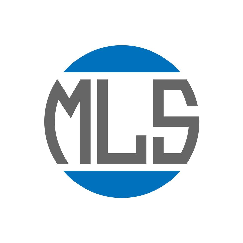 MLS letter logo design on white background. MLS creative initials circle logo concept. MLS letter design. vector