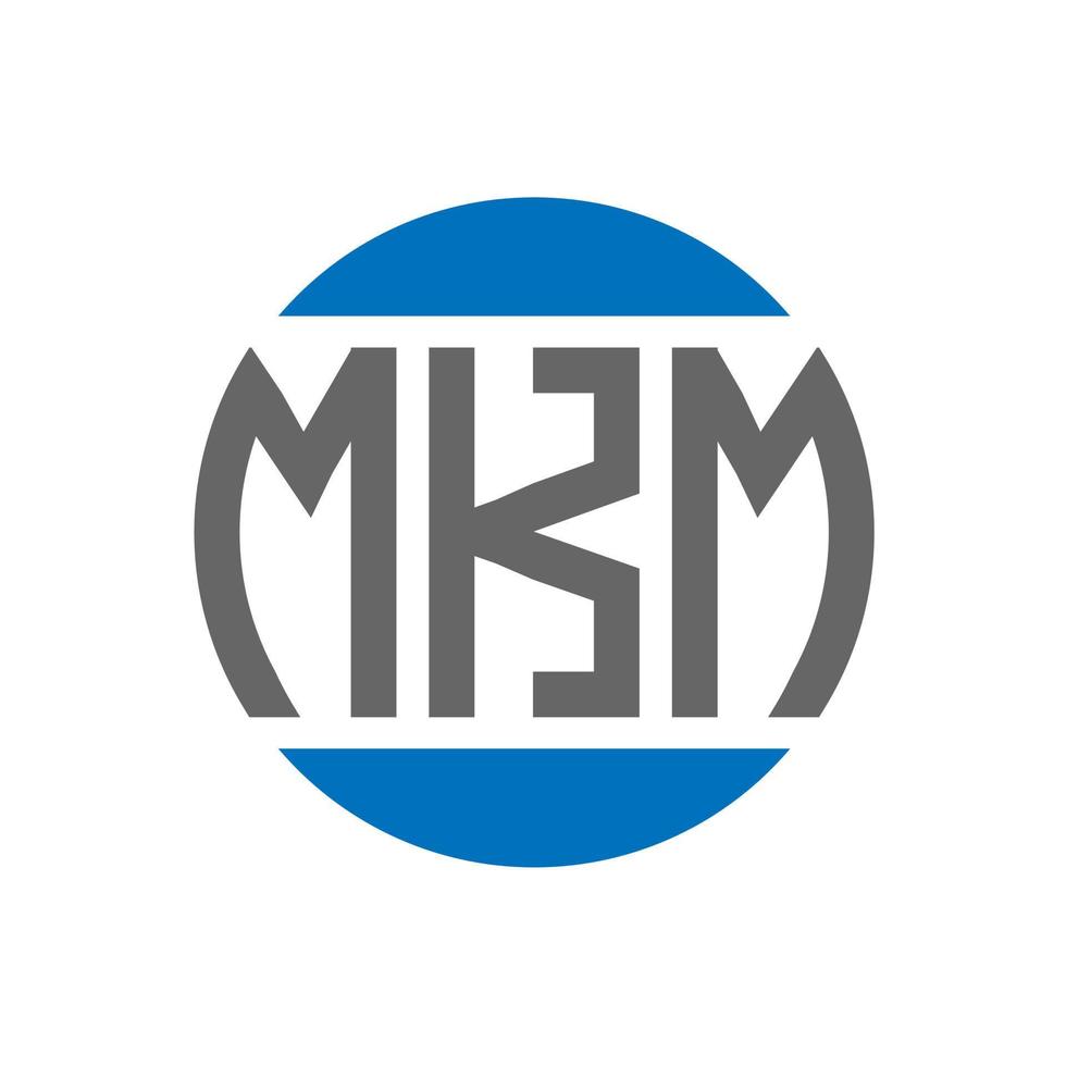 MKM letter logo design on white background. MKM creative initials