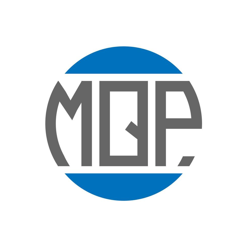 MQP letter logo design on white background. MQP creative initials circle logo concept. MQP letter design. vector