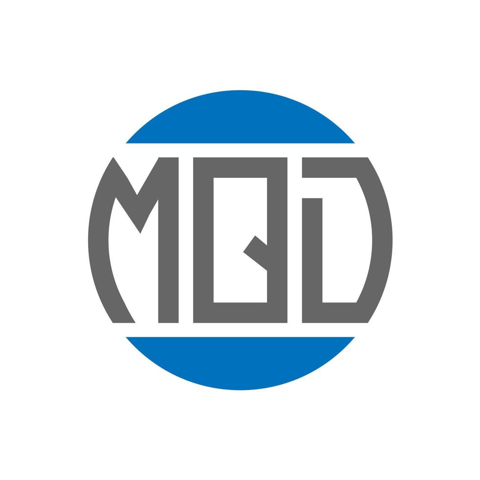 MQD letter logo design on white background. MQD creative initials