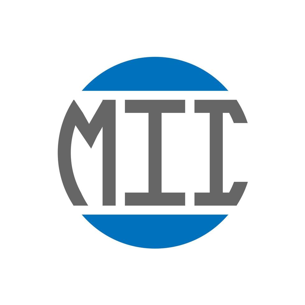 MII letter logo design on white background. MII creative initials circle logo concept. MII letter design. vector