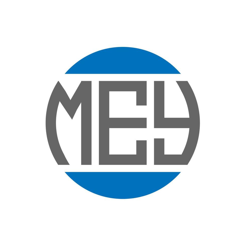 MEY letter logo design on white background. MEY creative initials circle logo concept. MEY letter design. vector