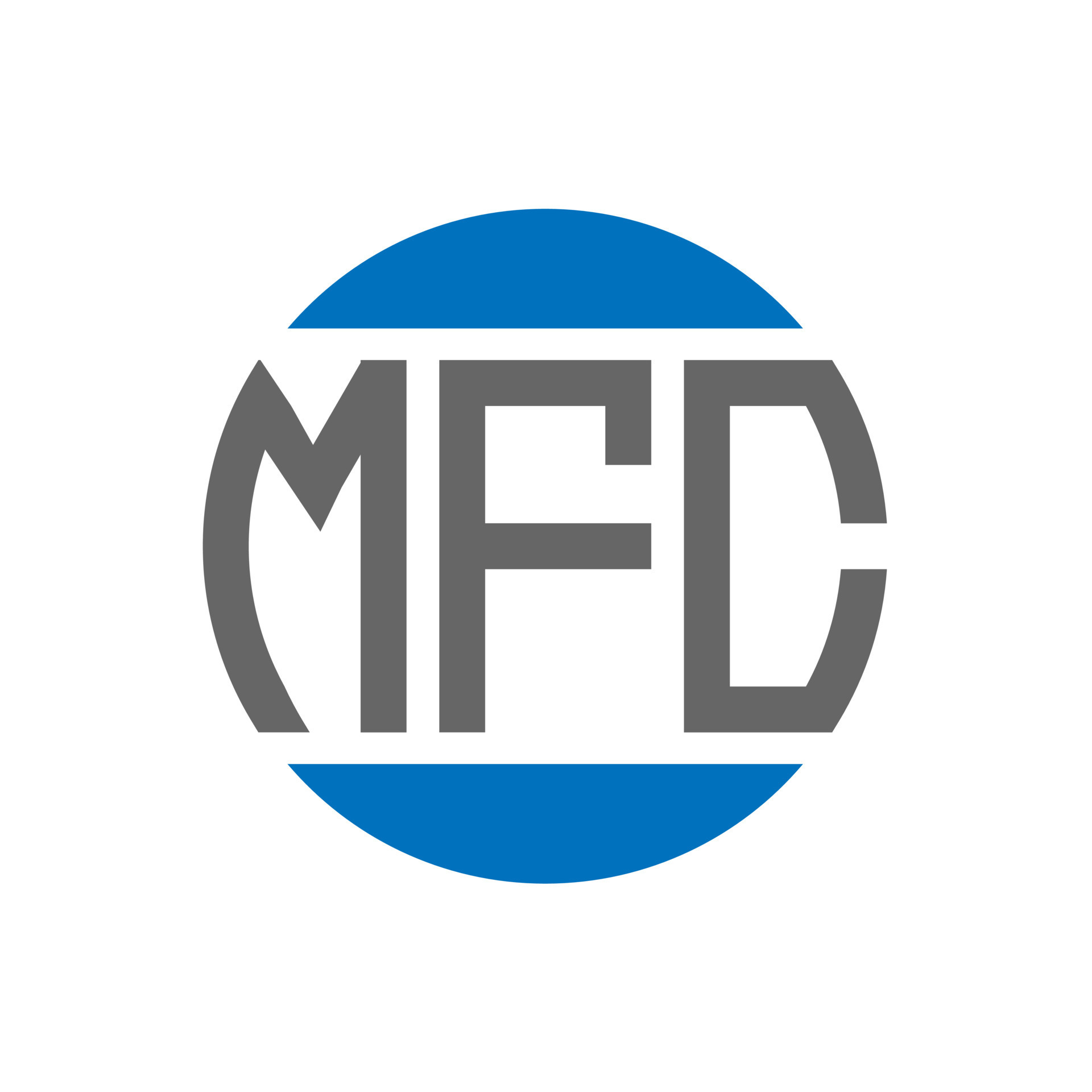 MFC letter logo design on white background. MFC creative initials