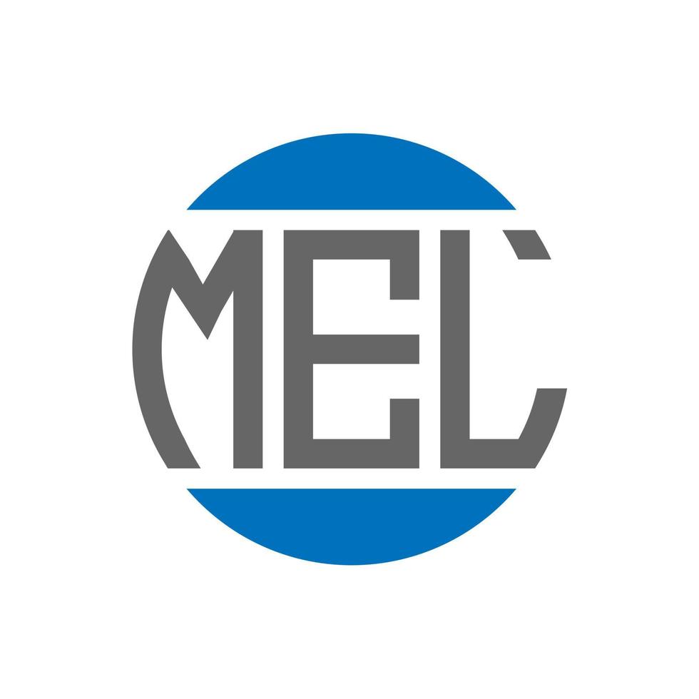 MEL letter logo design on white background. MEL creative initials circle logo concept. MEL letter design. vector