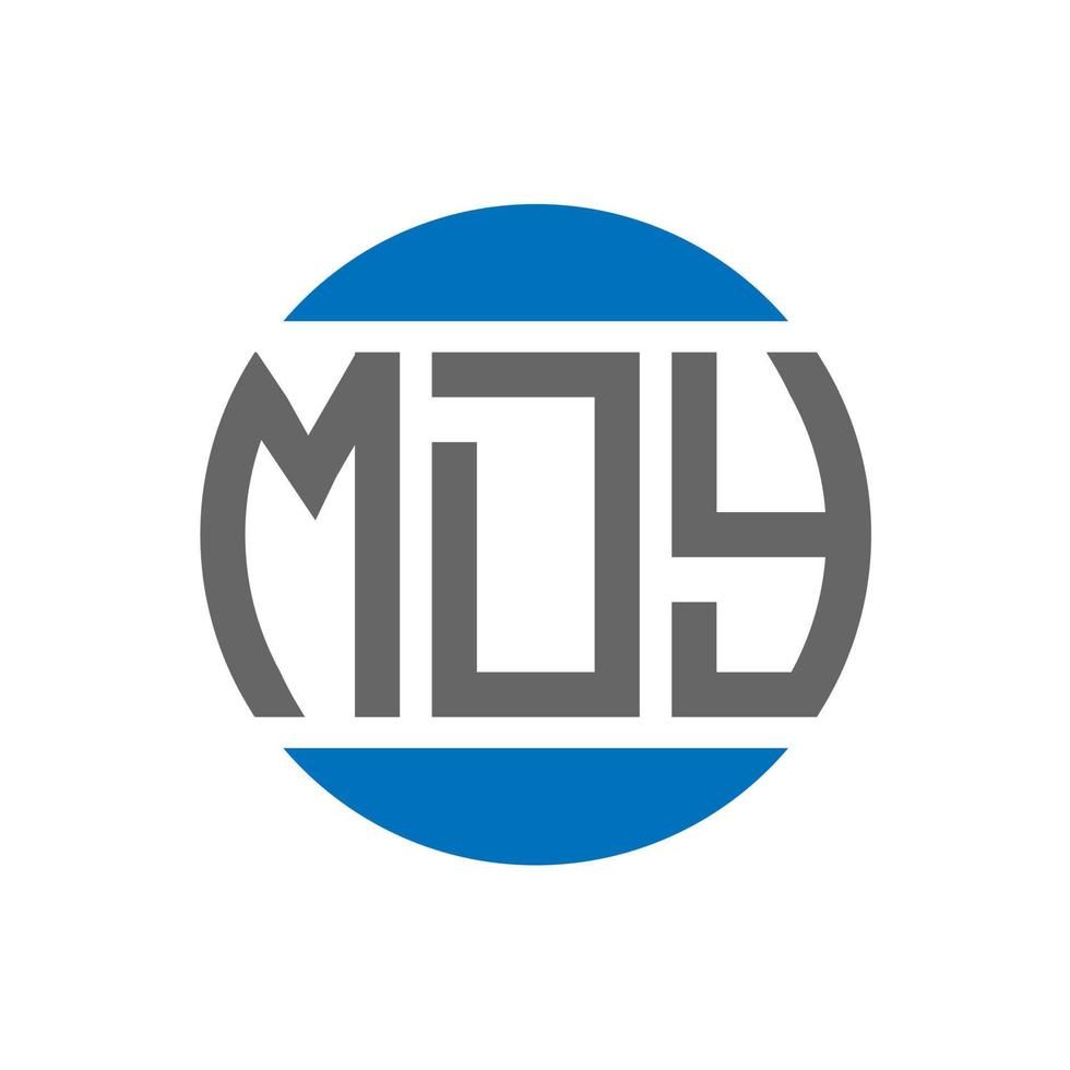 diseño de logotipo de letra mdy sobre fondo blanco. concepto de logotipo de círculo de iniciales creativas mdy. diseño de letra mdy. vector