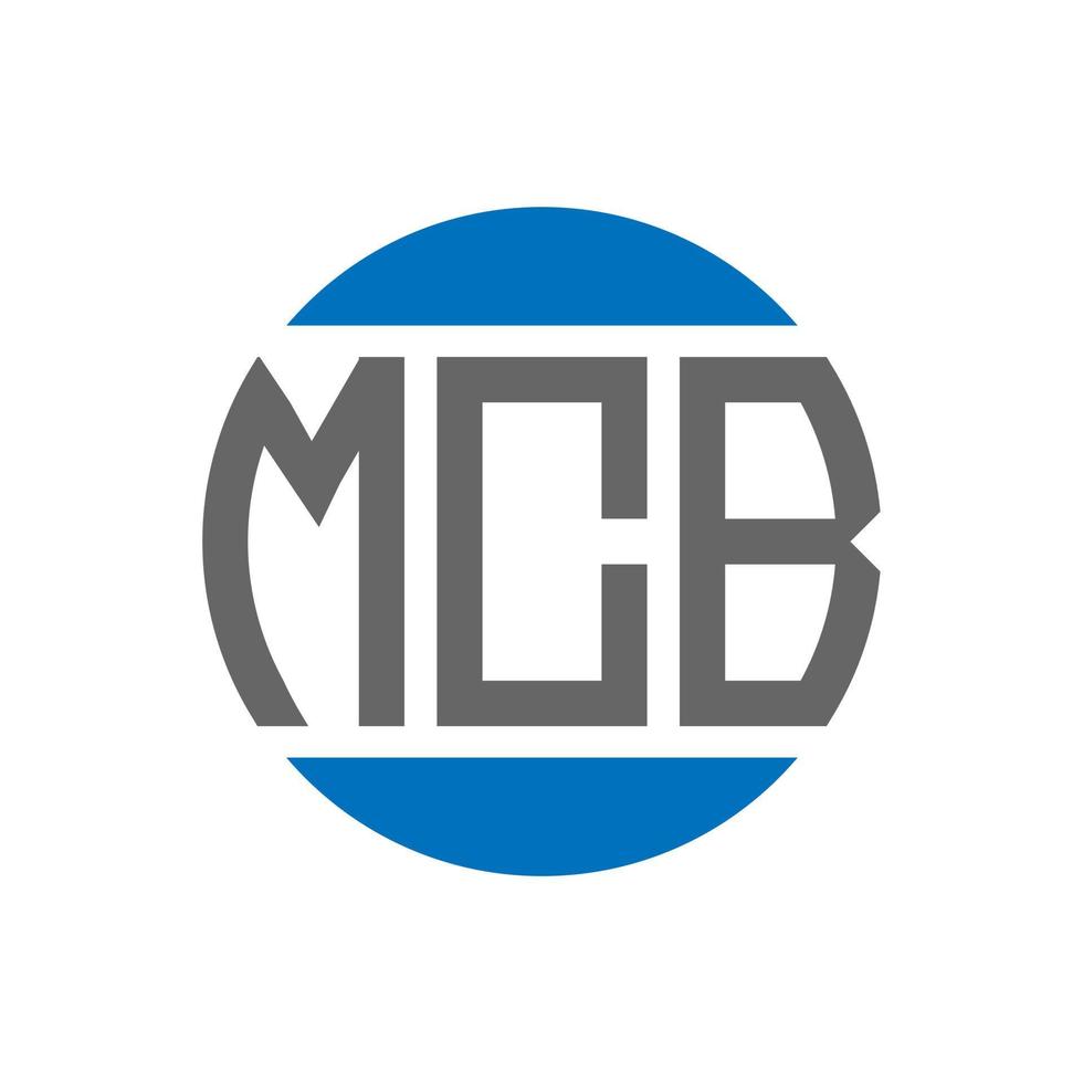 MCB letter logo design on white background. MCB creative initials circle logo concept. MCB letter design. vector