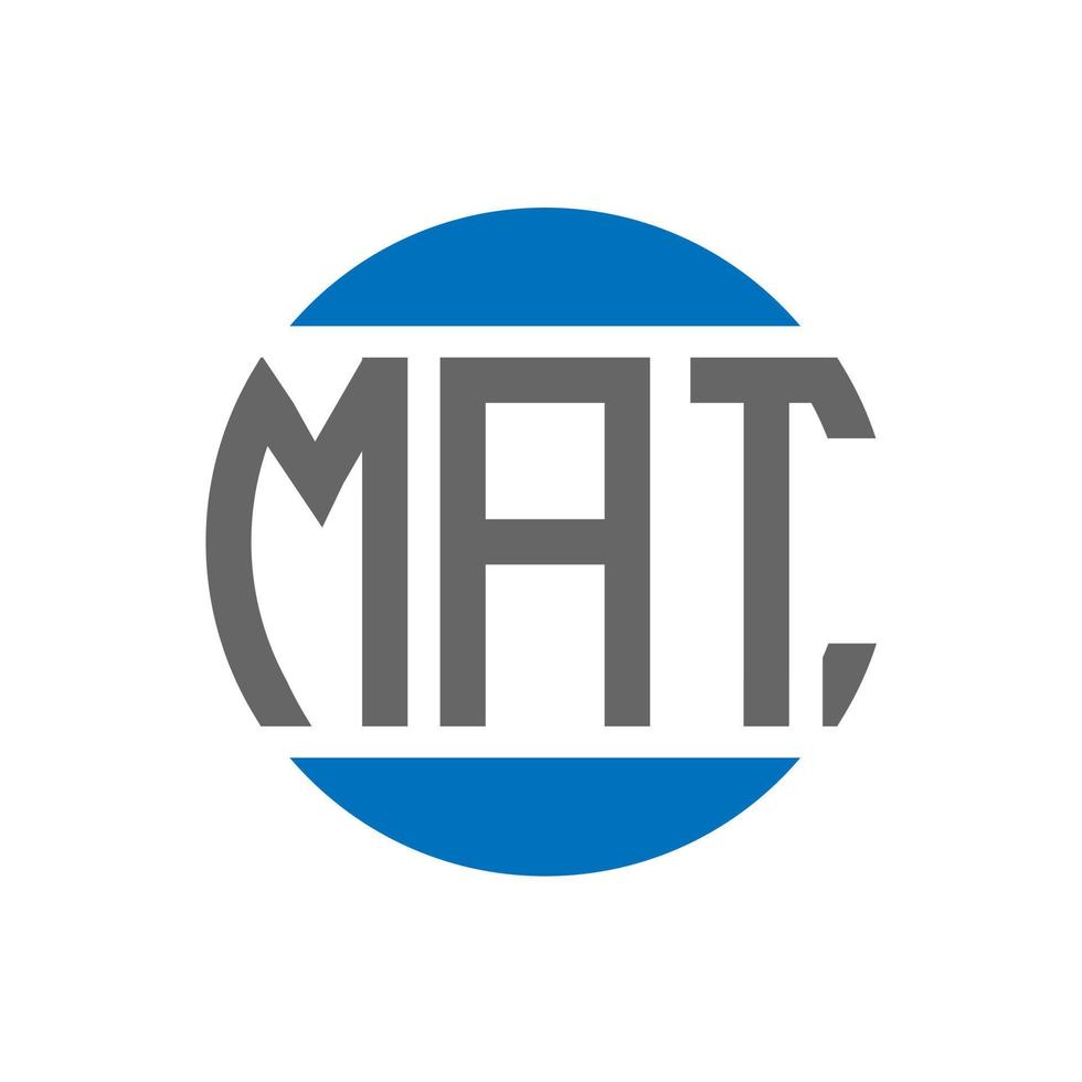 MAT letter logo design on white background. MAT creative initials circle logo concept. MAT letter design. vector