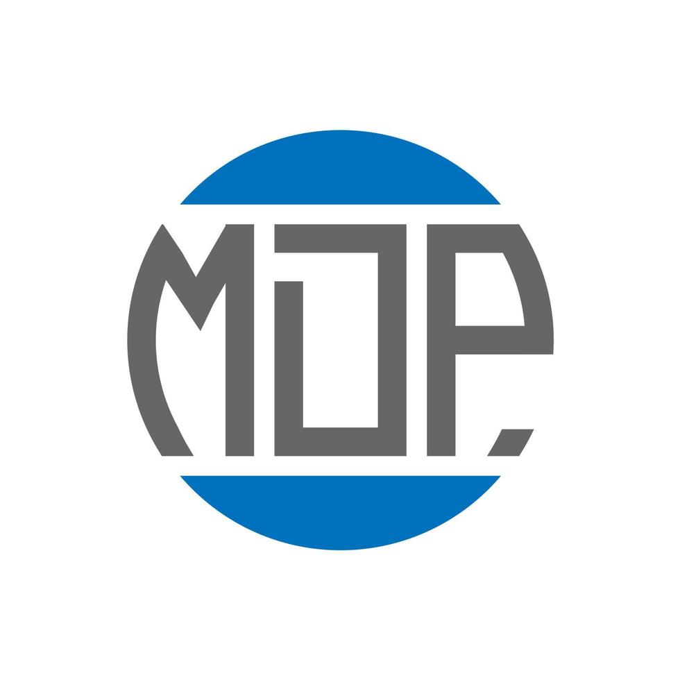 diseño de logotipo de letra mdp sobre fondo blanco. concepto de logotipo de círculo de iniciales creativas de mdp. diseño de letras mdp. vector