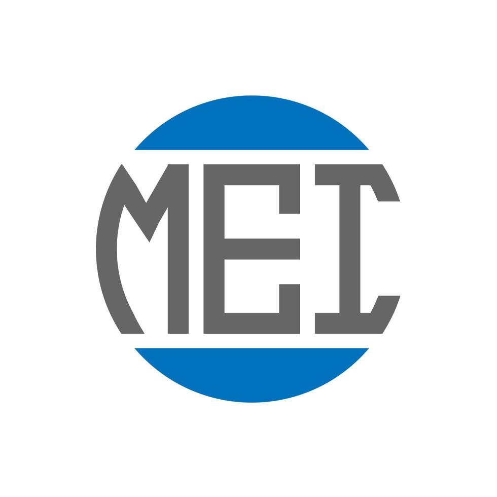 MEI letter logo design on white background. MEI creative initials circle logo concept. MEI letter design. vector