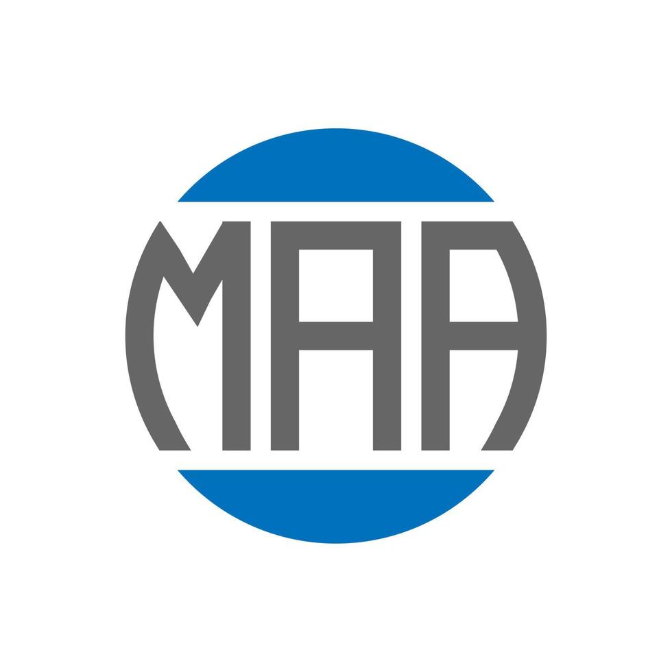 MAA letter logo design on white background. MAA creative initials circle logo concept. MAA letter design. vector