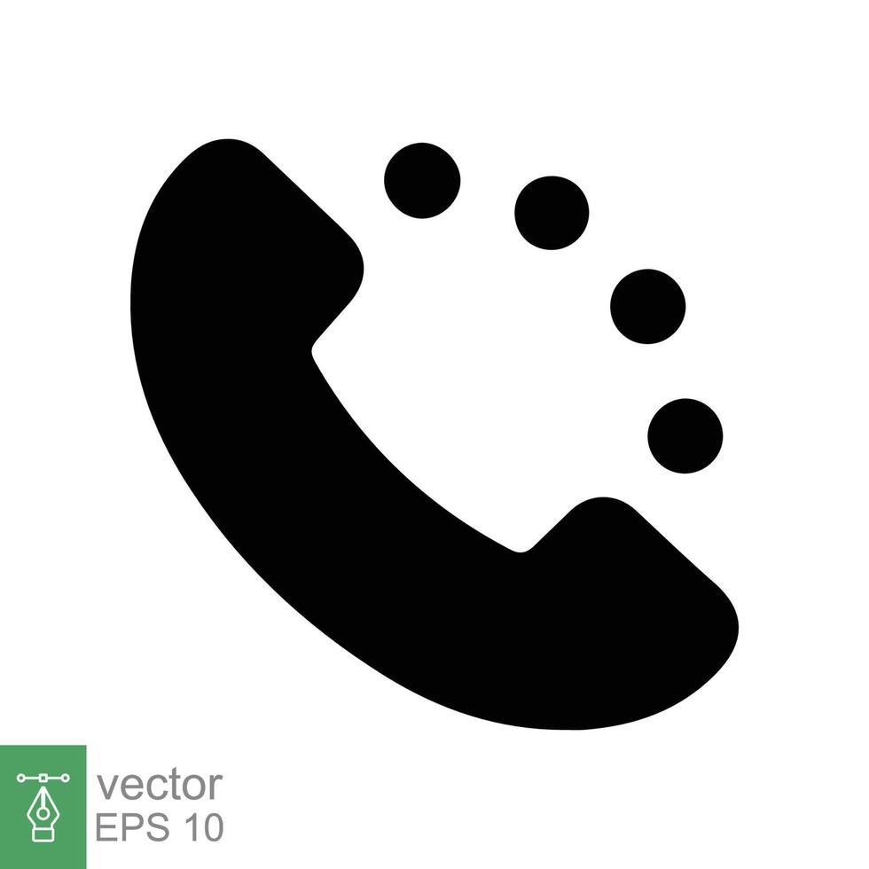 Phone icon. Simple flat style. Call, receiver, hotline, handset, contact support concept. Vector illustration isolated on white background. EPS 10.