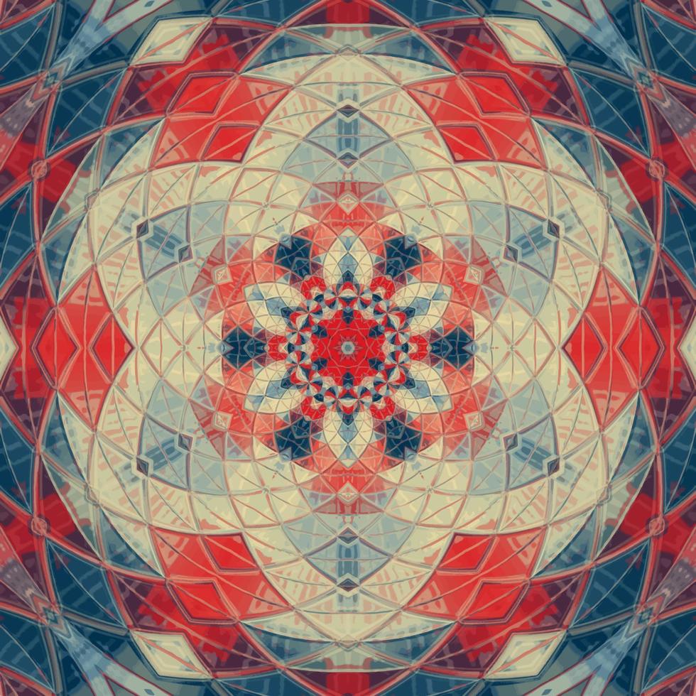 diseño geométrico, mosaico de un caleidoscopio vectorial, fondo de mosaico abstracto, fondo futurista colorido, patrón triangular geométrico. textura de mosaico. efecto de vidrieras. vector
