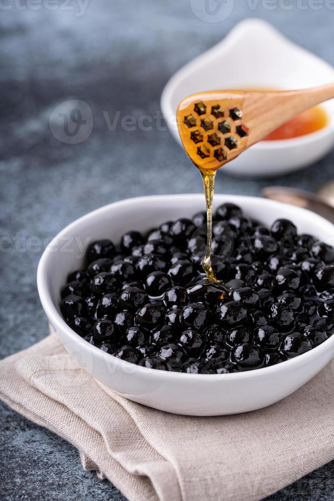 Tapioca pearls for bubble tea 16230960 Stock Photo at Vecteezy