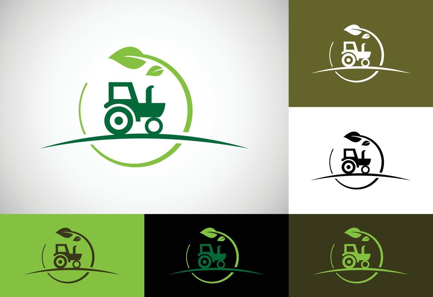 Tractor logo or farm logo template, Suitable for any business related to agriculture industries. vector
