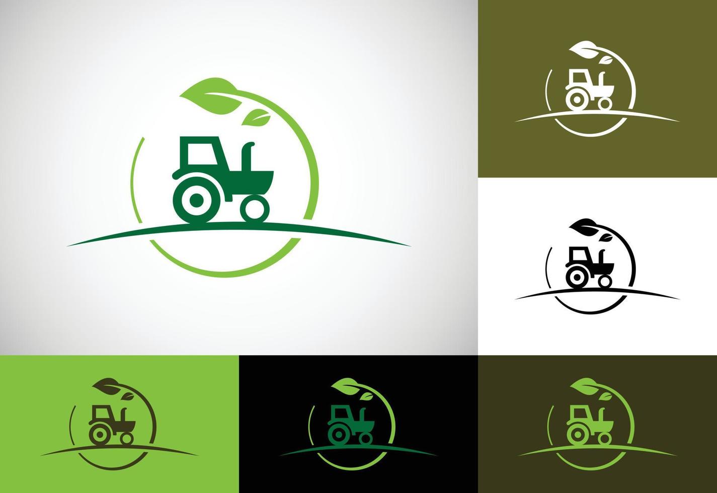 logotipo de tractor o plantilla de logotipo de granja, adecuado para cualquier negocio relacionado con las industrias agrícolas. vector