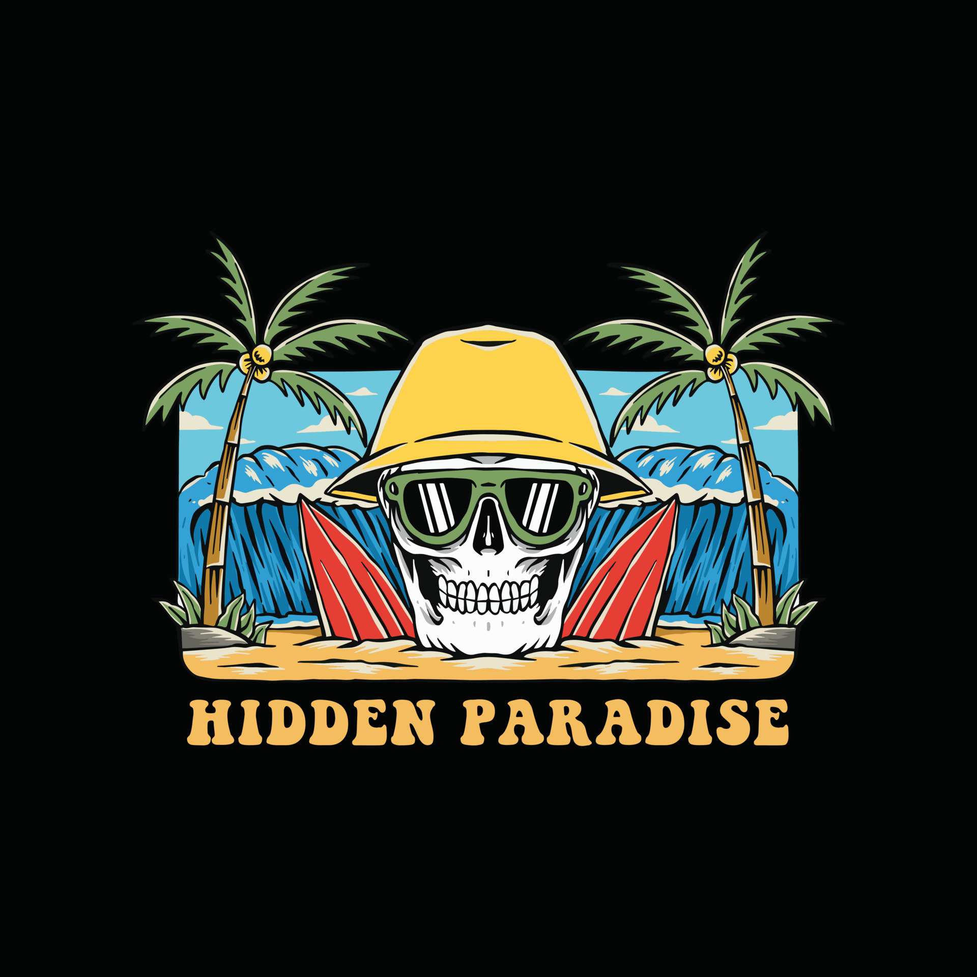Hidden Paradise Illustration 16231159 Vector Art at Vecteezy