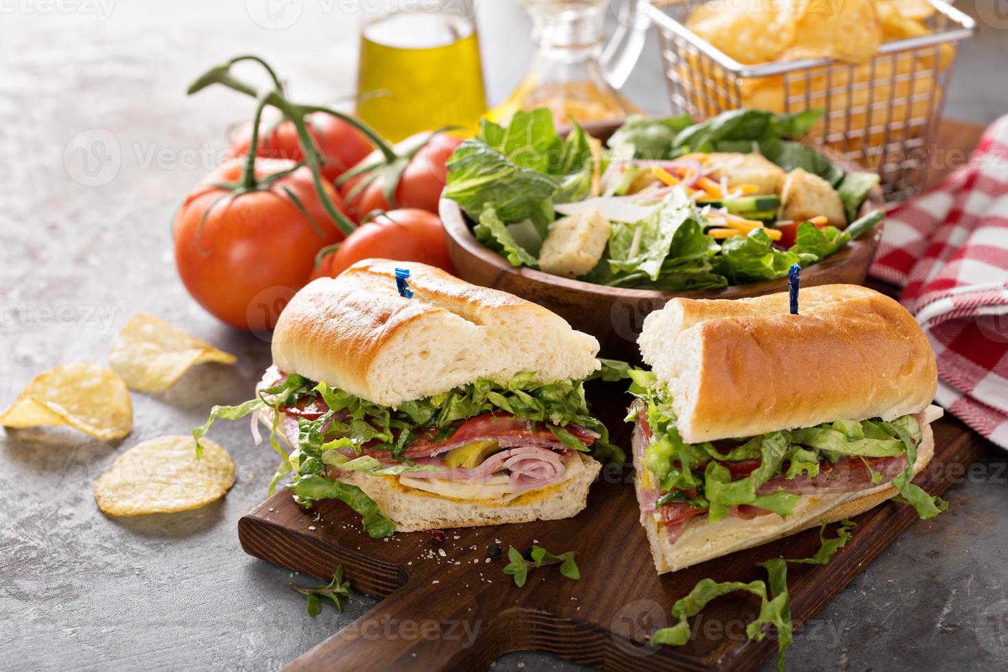 Italian sandwich for lunch photo