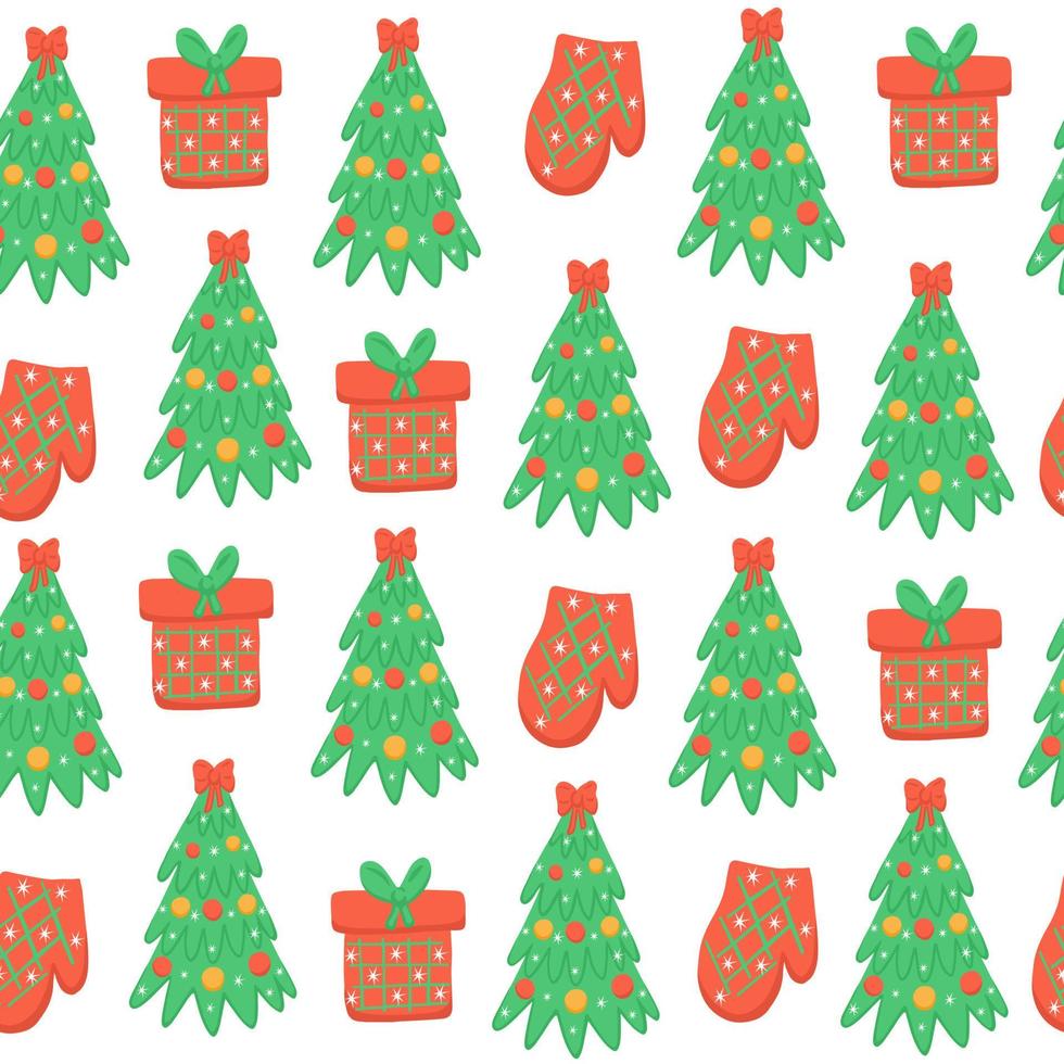 Christmas background with pine tree vector