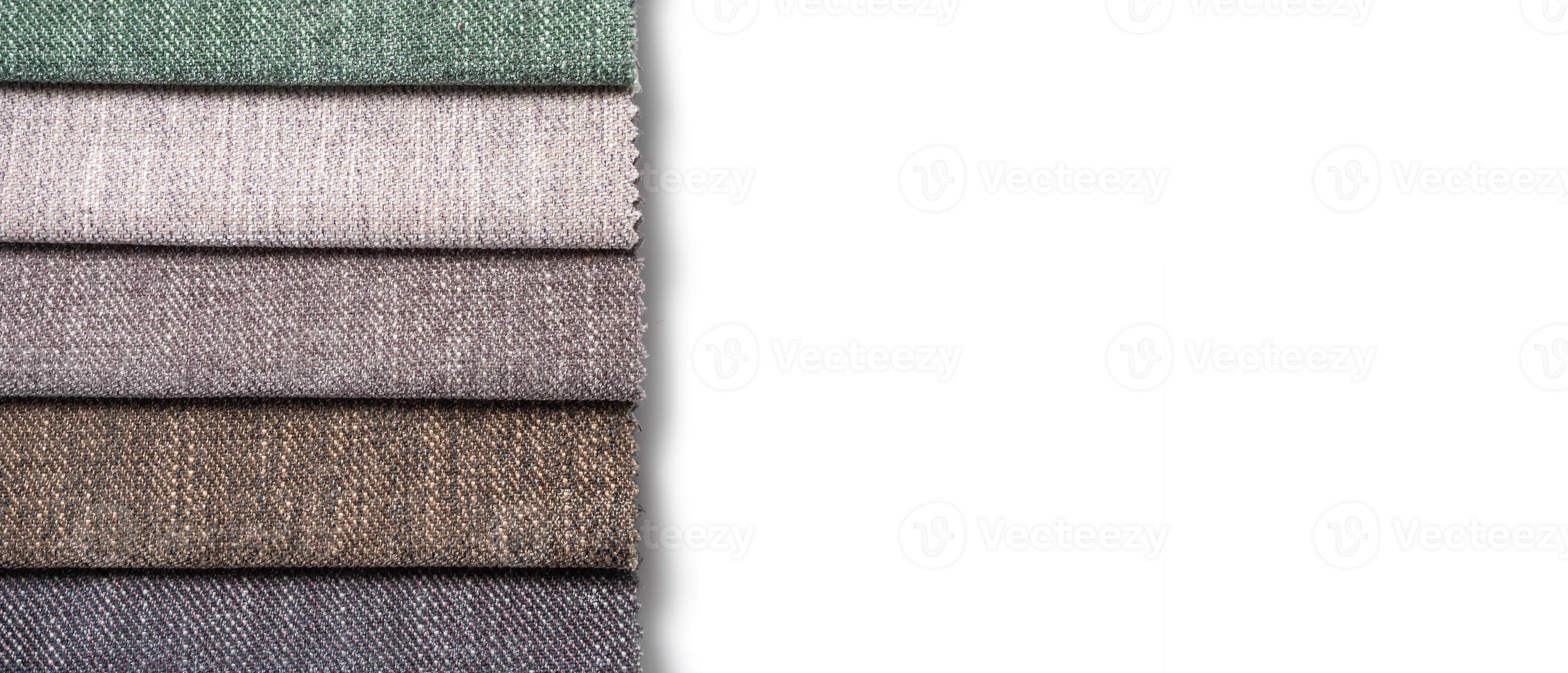 Multi Colored Set Of Upholstery Fabric Samples For Selection, Collection Of  Textile Swatches Stock Photo by Kateryna_Maksymenko