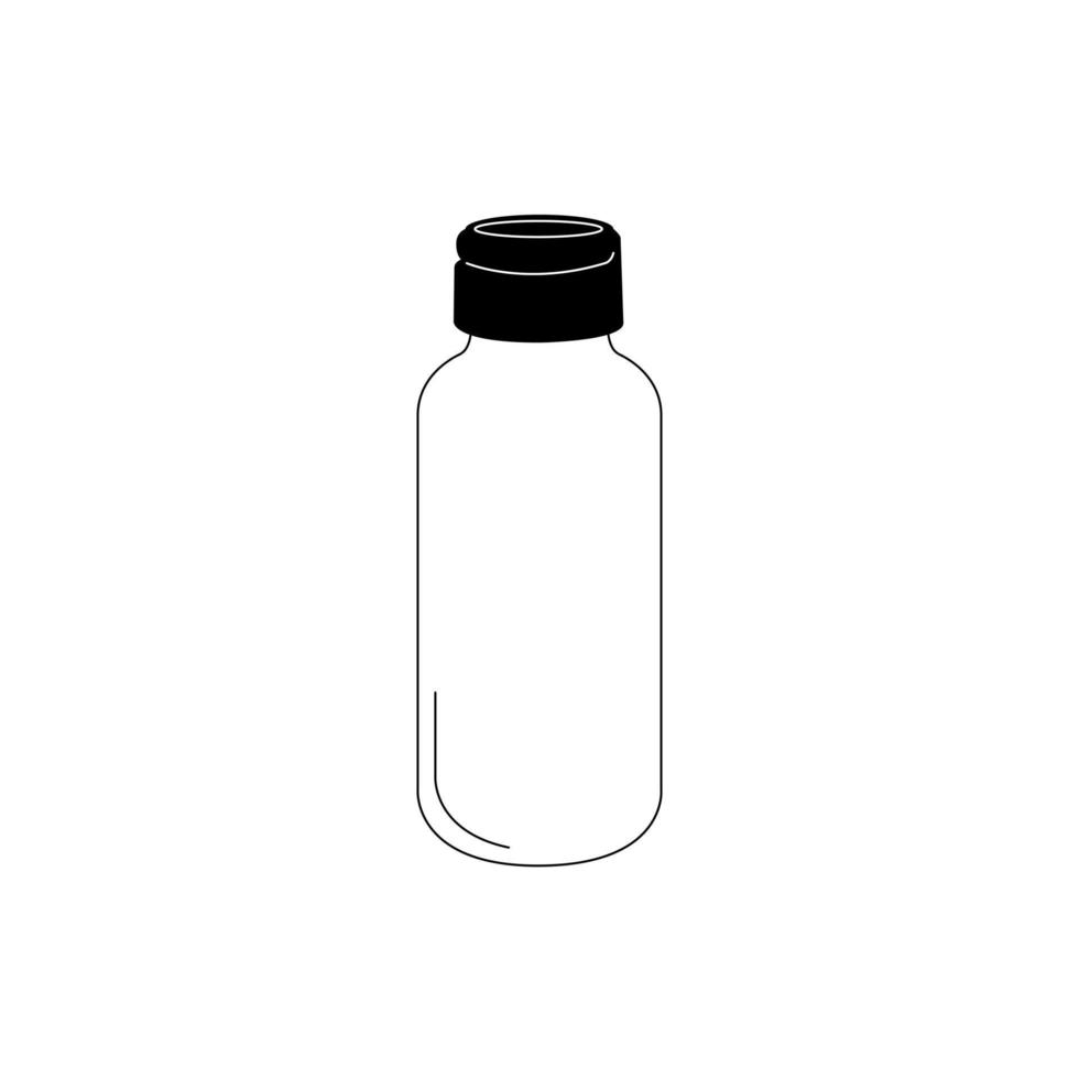 0.5 liter round bottle with screw cap vector