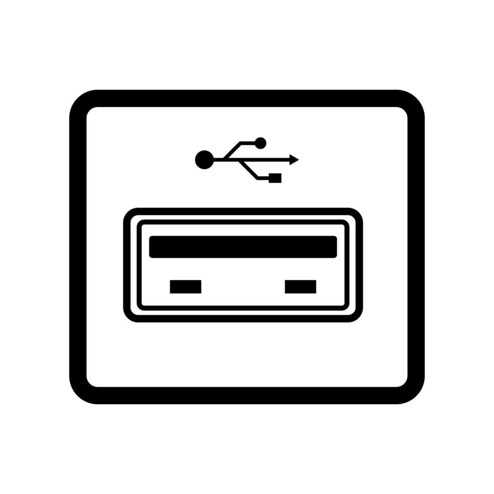 usb port type a icon vector
