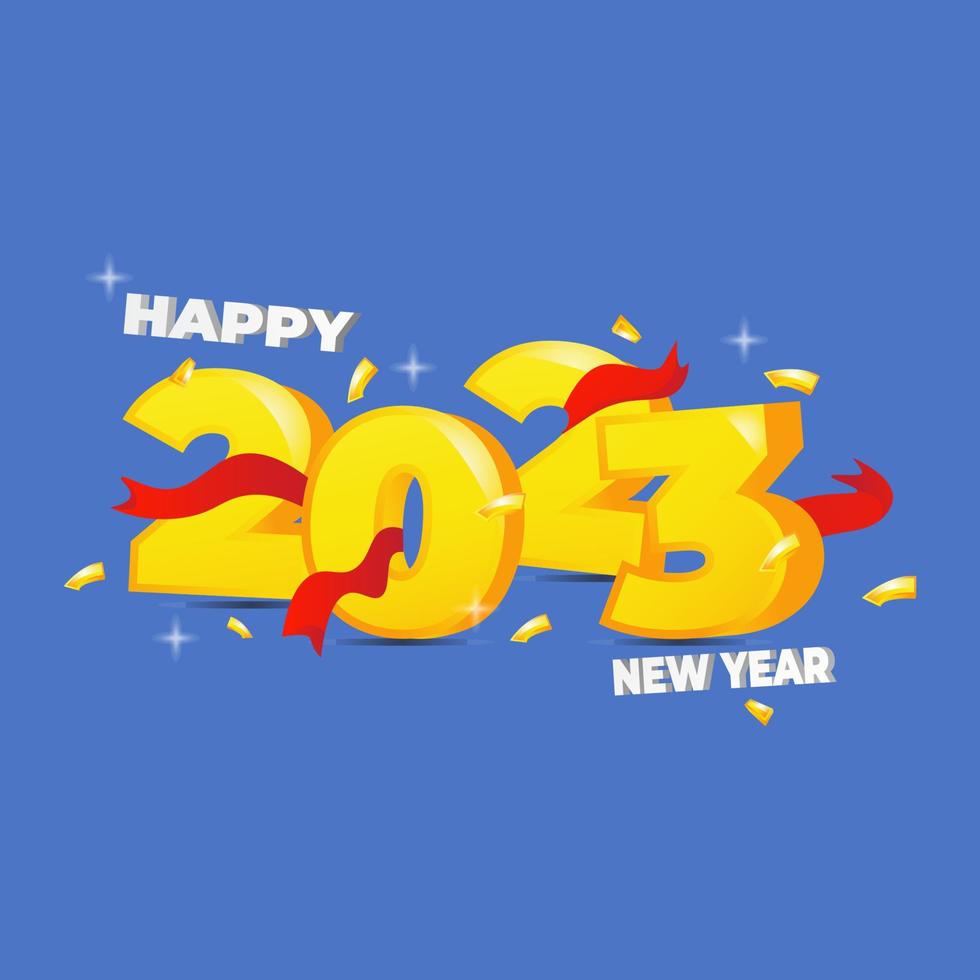 Festive New Year 2023 Greetings vector