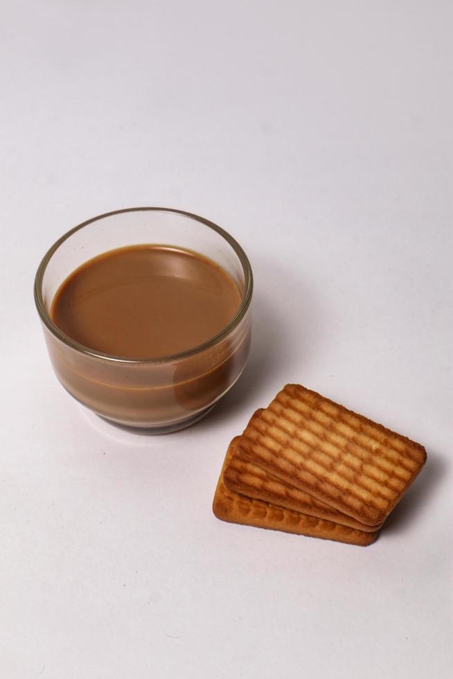 Wheat biscuits in the white plate, Atta biscuit, cookies - close up of a fresh breakfast cookies. photo