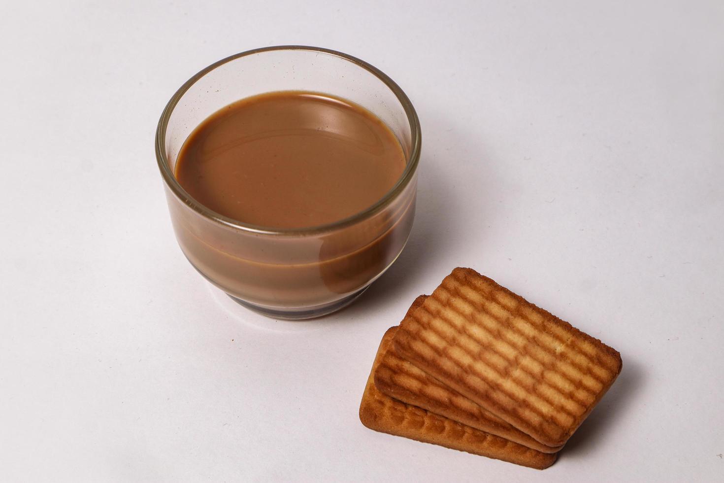 Wheat biscuits in the white plate, Atta biscuit, cookies - close up of a fresh breakfast cookies. photo