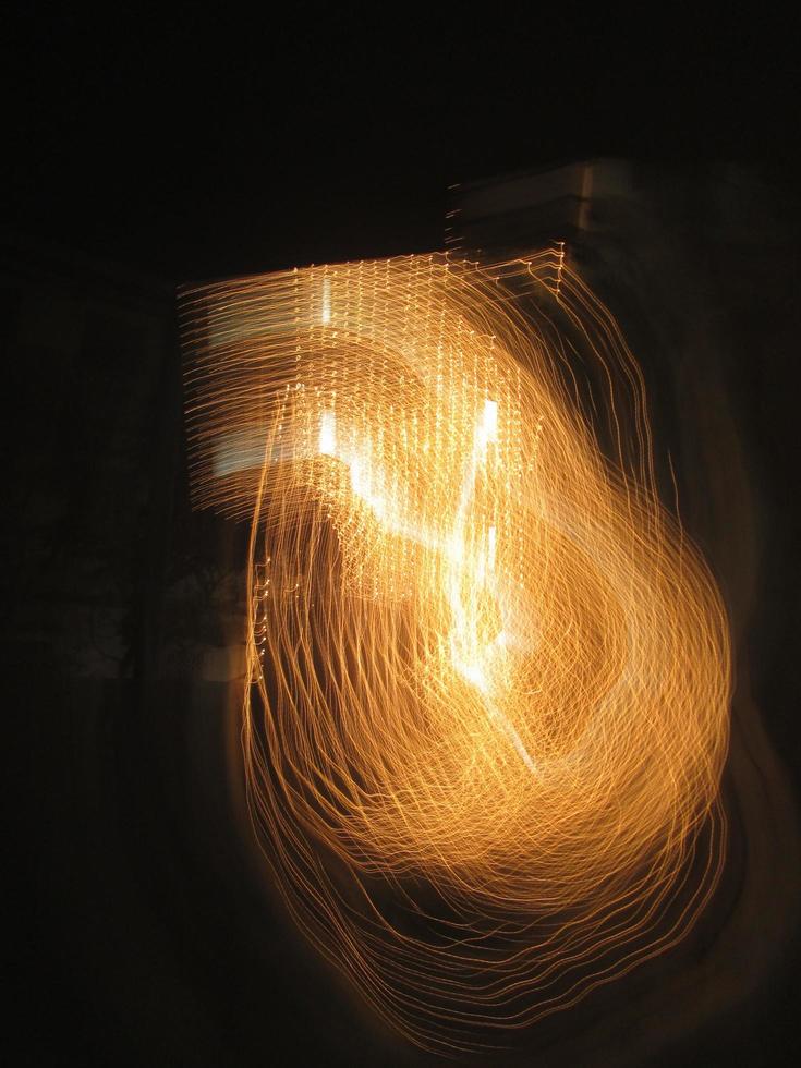 Long Exposure Shots Of Lights On A Building in Karachi Pakistan 2022 photo