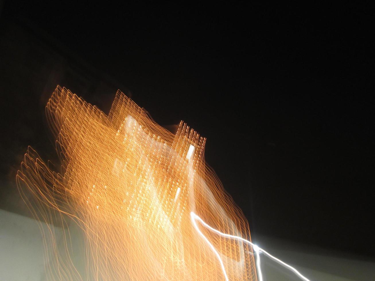 Long Exposure Shots Of Lights On A Building in Karachi Pakistan 2022 photo