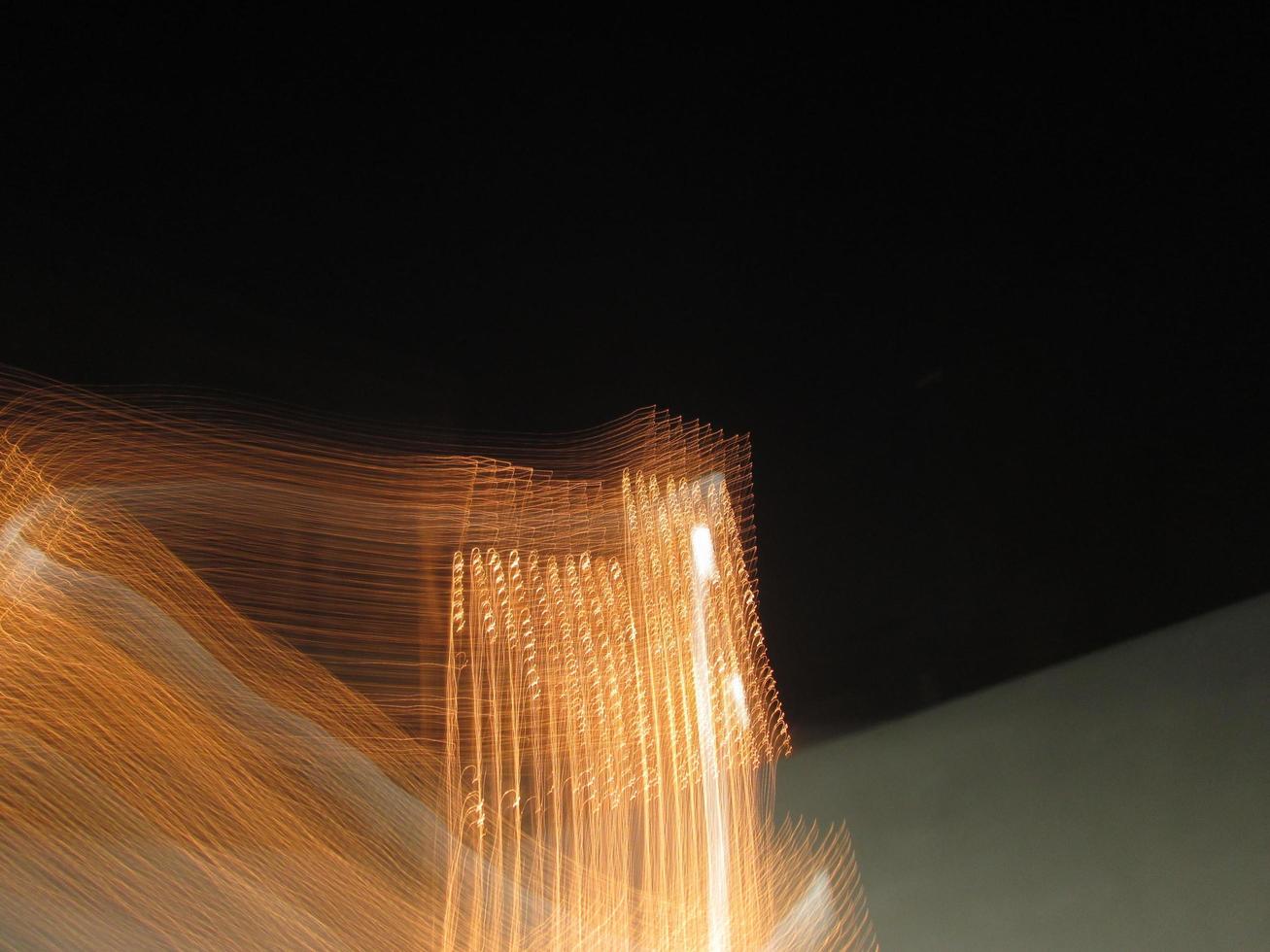 Long Exposure Shots Of Lights On A Building in Karachi Pakistan 2022 photo