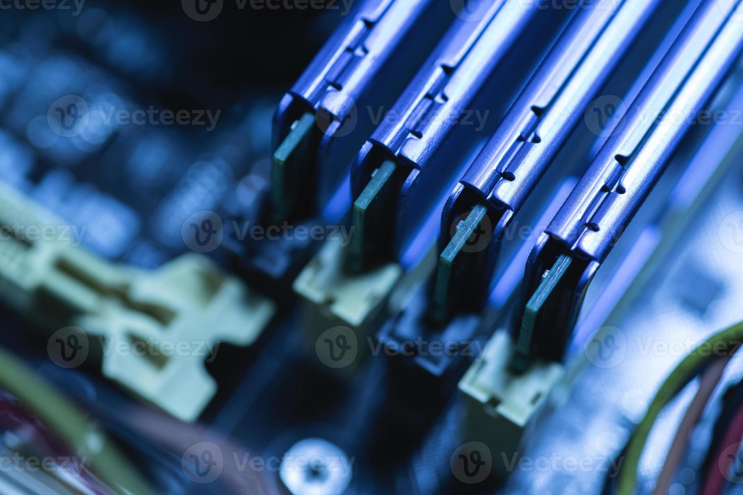 RAM memory sticks inside the personal computer photo