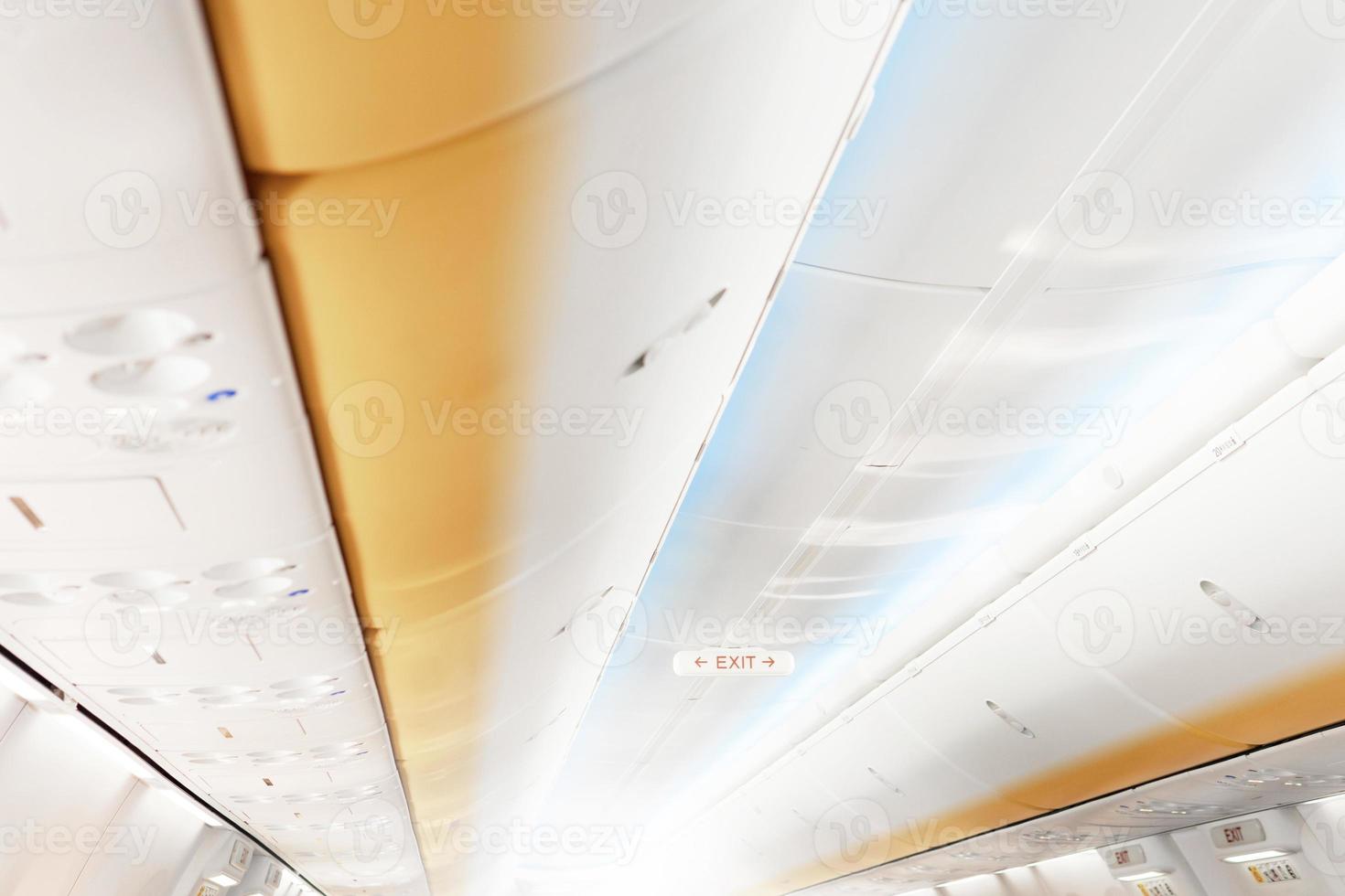 Overhead panel for passengers in an aircraft photo