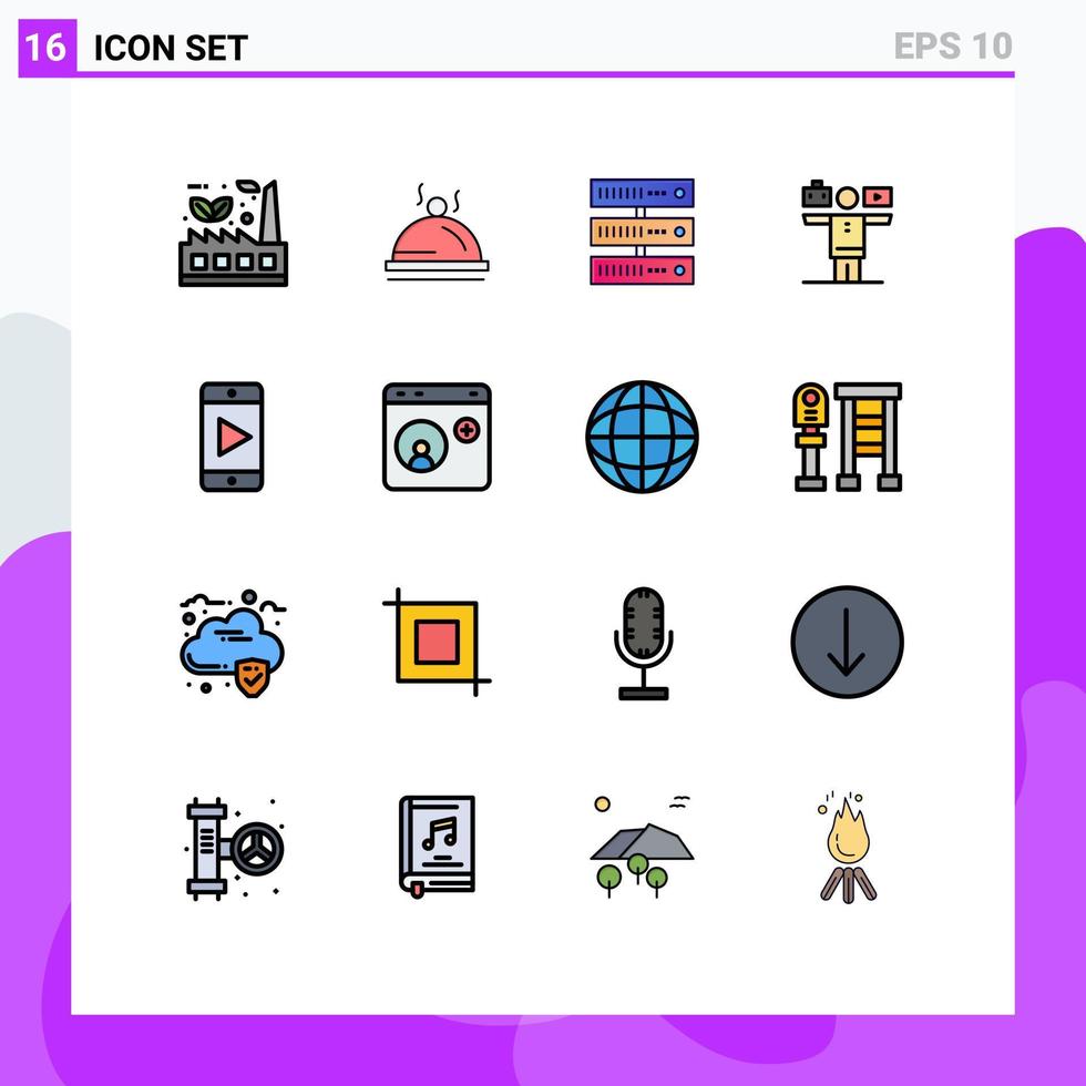 16 Creative Icons Modern Signs and Symbols of mobile play service life network Editable Creative Vector Design Elements