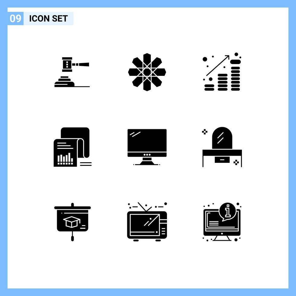 9 Creative Icons Modern Signs and Symbols of checklist money flower finance coins Editable Vector Design Elements