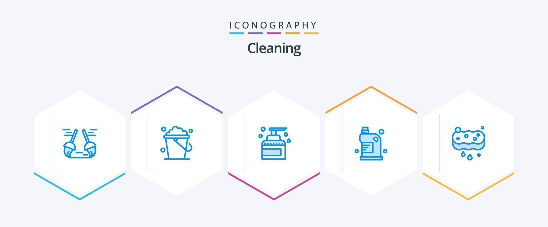 Cleaning 25 Blue icon pack including household. drain. cleaning. cleaning. spray vector