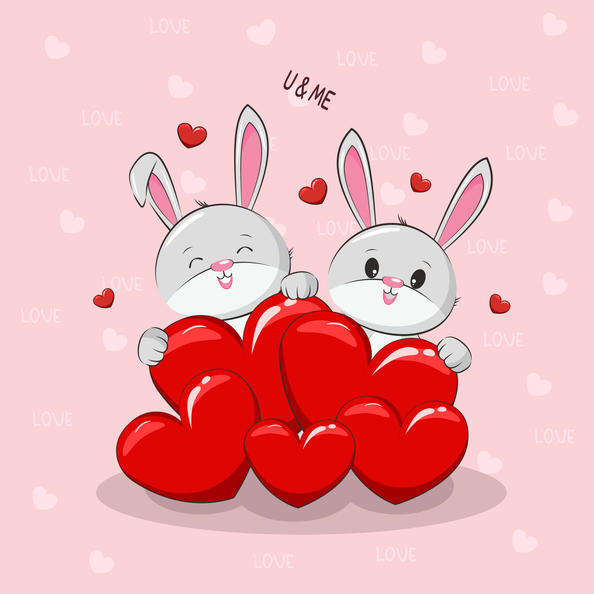 Vector couple love of cute bunnies with love heart, animal valentine, cartoon illustration 16240328 Vector Art at Vecteezy Vector couple love of cute bunnies with love heart, animal valentine, cartoon illustration 16240328 Vector Art at Vecteezy