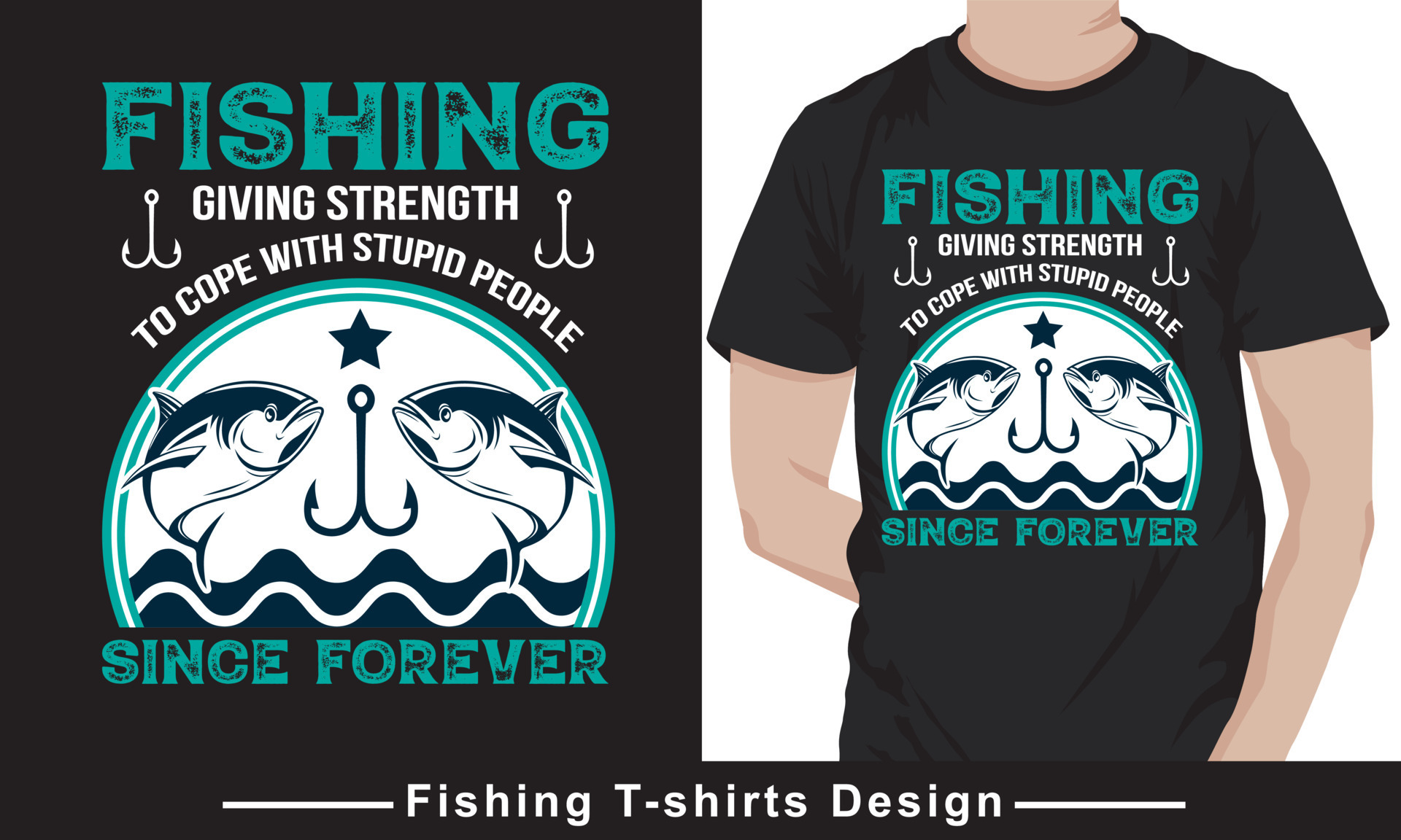 Fishing T-Shirt Gift Men's Funny Fishing t shirts design, 16241609 Vector  Art at Vecteezy