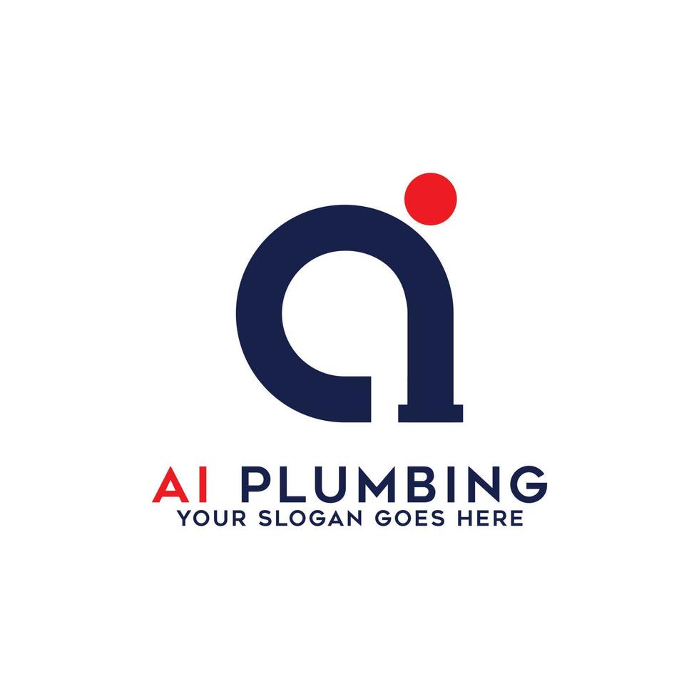 AI plumbing logo designs, Initial name logo inspirations vector