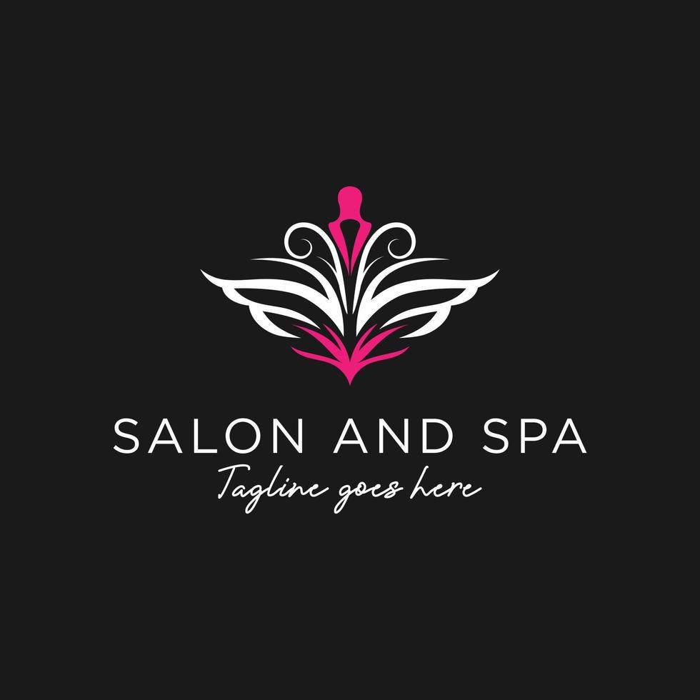 Luxury Salon and SPA Logo vector logo for Beauty woman and relaxation treatments,  abstract female fashion logo template