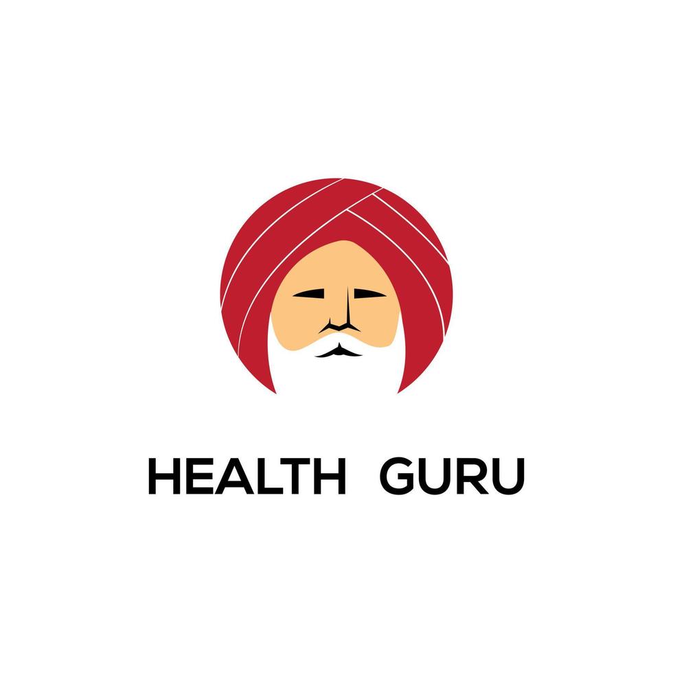 health guru logo vector illustration can use for your trademark, branding identity or commercial brand