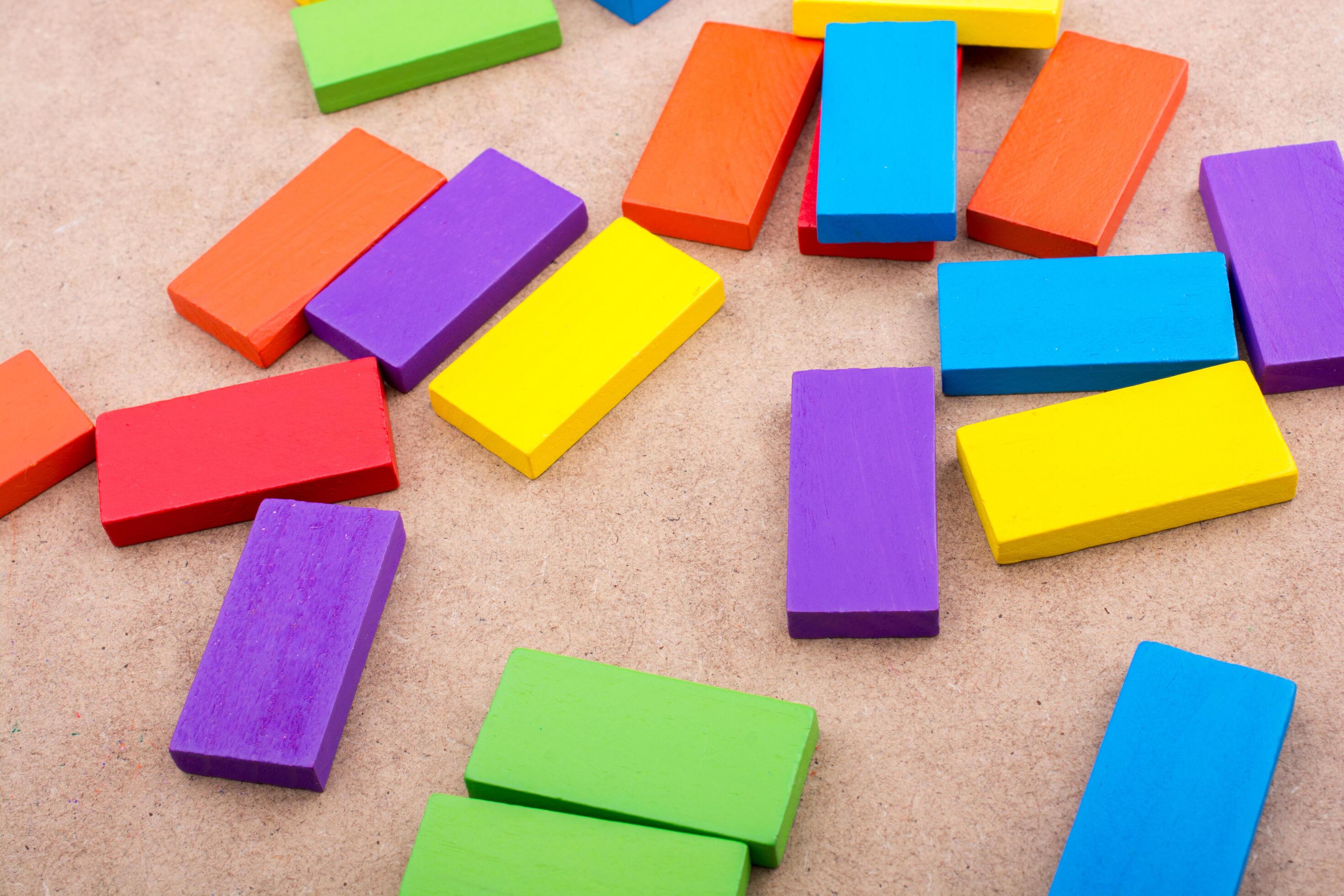 Wooden blocks of various color 16241941 Stock Photo at Vecteezy