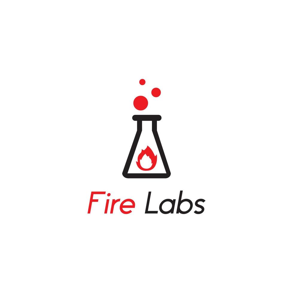 Fire labs logo inspirations, simple and clean logo designs vector