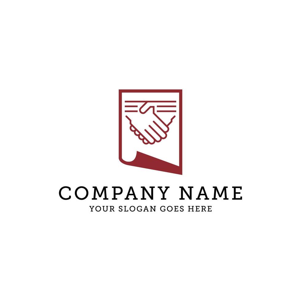 sign agreement logo design icon, It is good for your company, corporate vector