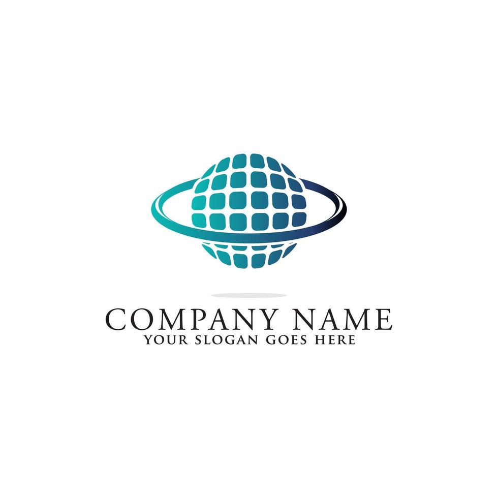 Global logo inspirations, internet logo template vector